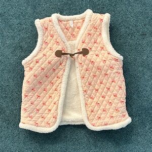 Matilda Jane Quilted Vest with pink horses Heart to Heart Size 12